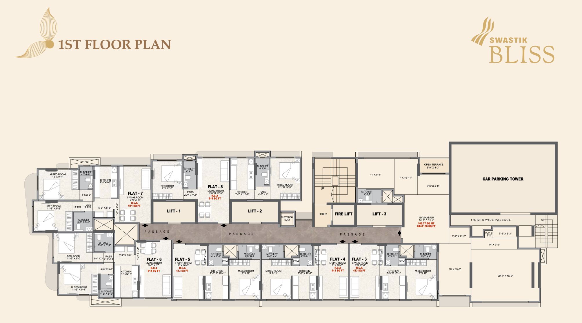 Swastik-Bliss-Typical-Floor-Plan-First-Floor